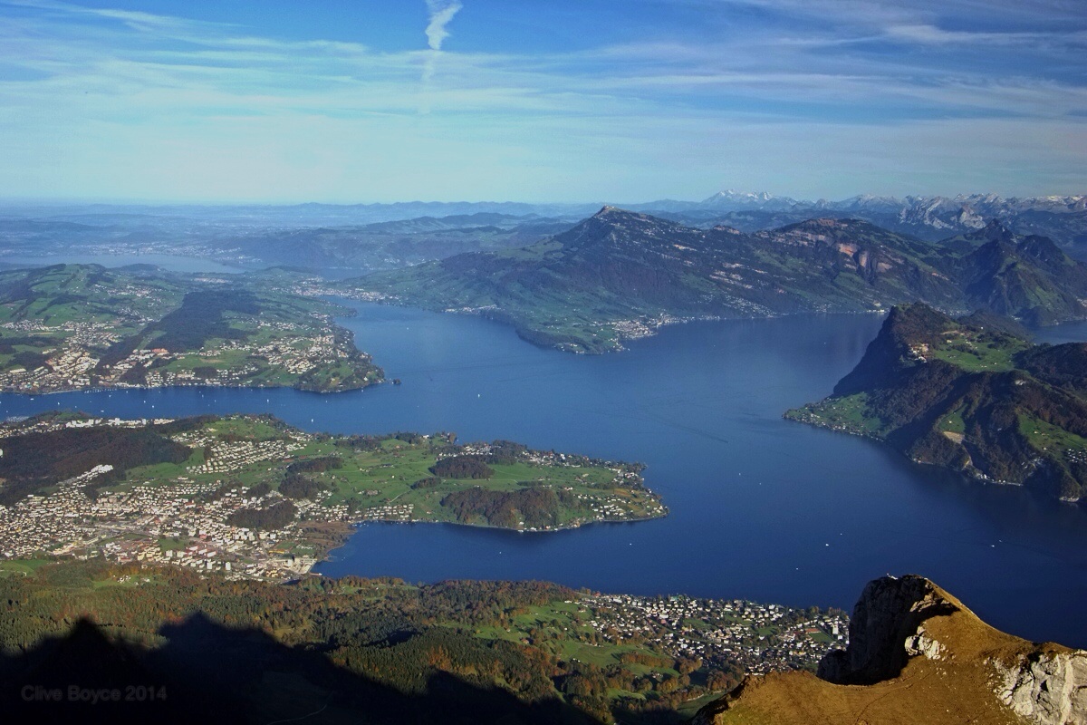 Lake Lucerne from Mt Pilatus
